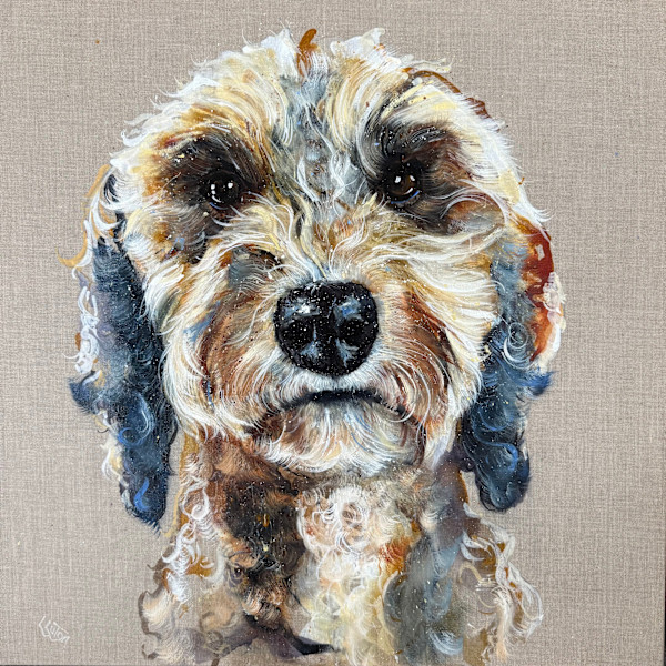Blaine commission dog for Wey gallery by Louise Luton, Image 2.