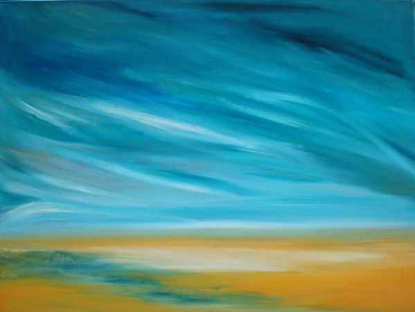 Turquoise sky and golden sands by Louise Luton