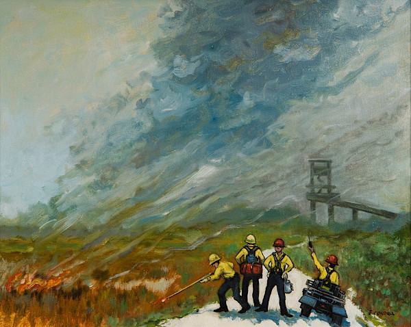 Prescribed Fire at Shark Valley by Edward Condra