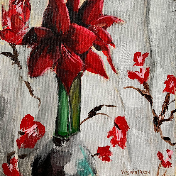 Amarylis With Pattern by Virginia Dixon