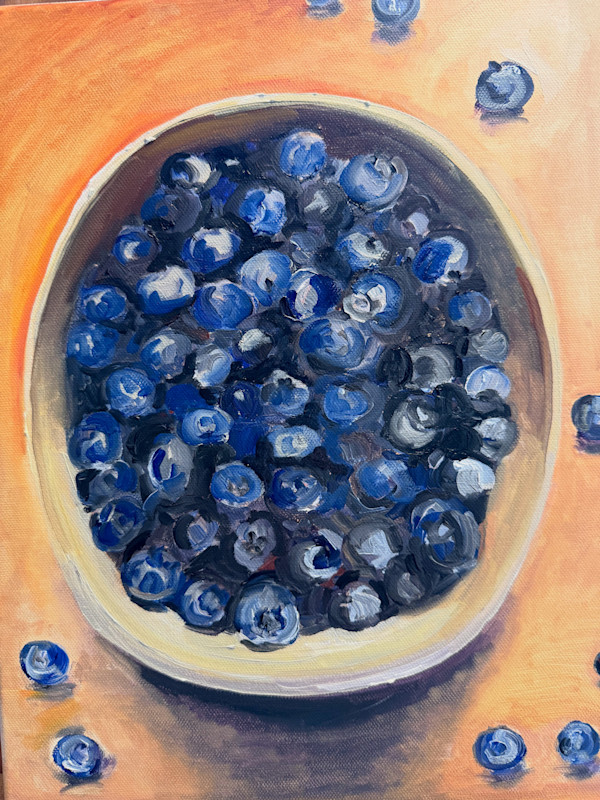 Bowl of Blueberries by Rachel Houlihan