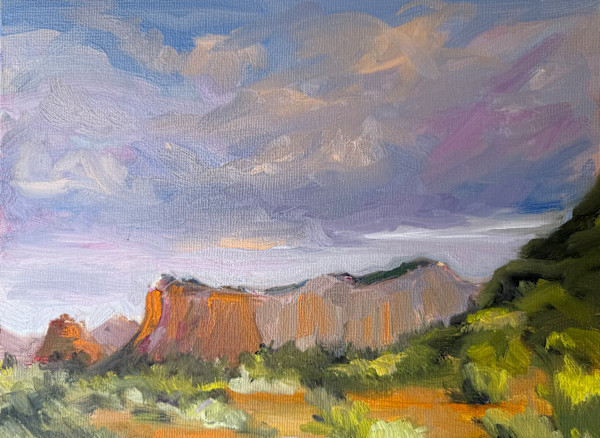 Rainy Day Sedona Plein Air by Rachel Houlihan