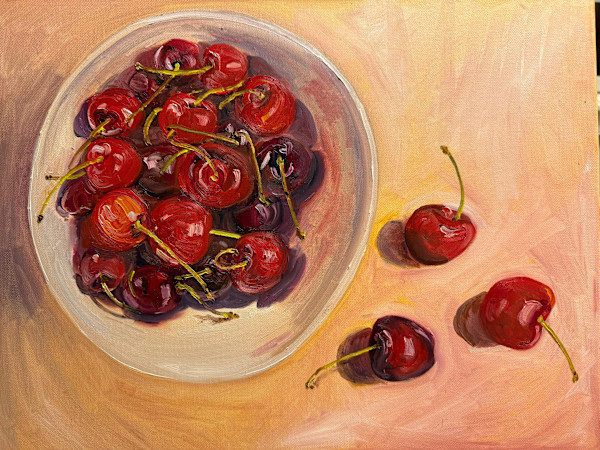 Bowl of Cherries Plus Three by Rachel Houlihan