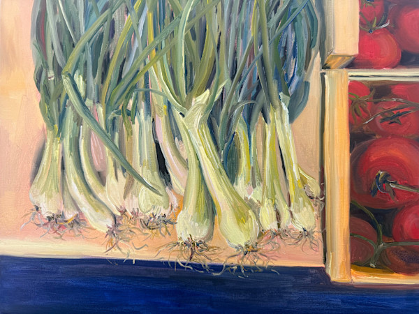 Scallions and Tomatoes by Rachel Houlihan