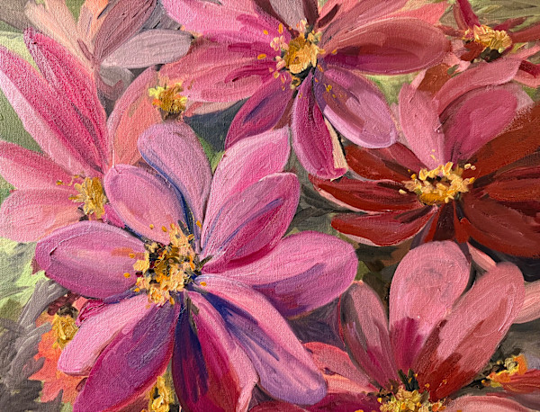 Zippy Zinnias by Rachel Houlihan