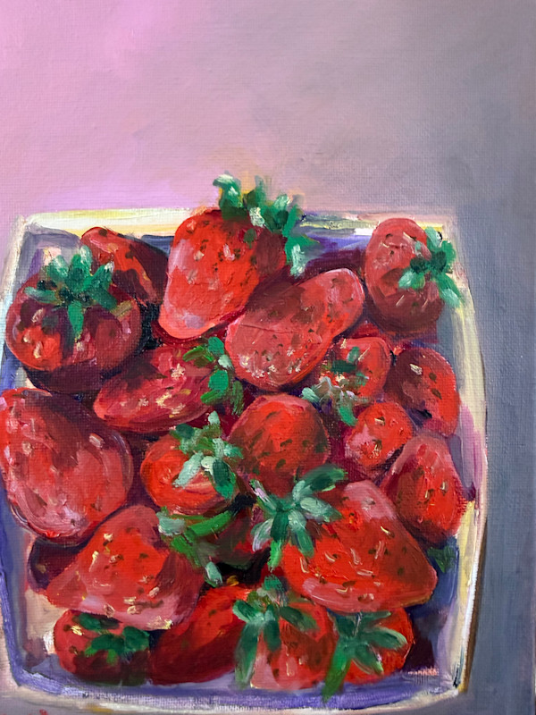 Strawberries on Pink by Rachel Houlihan, Image 1.