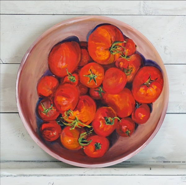 Bowl of Tomatoes - Donation to AIO ArtFeeds by Rachel Houlihan