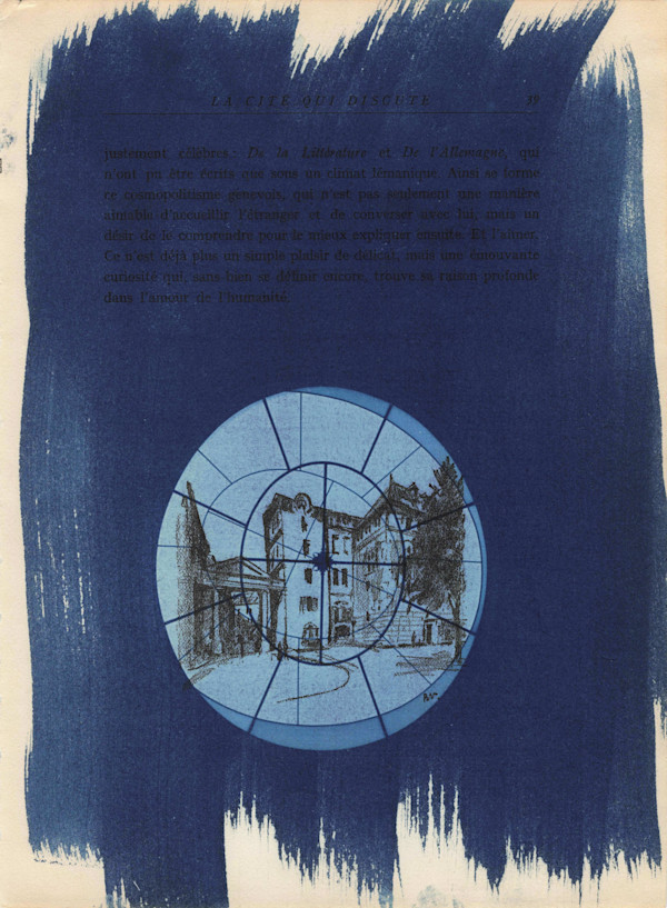 Book Illustration through Louvre Window by Emily Hillhouse