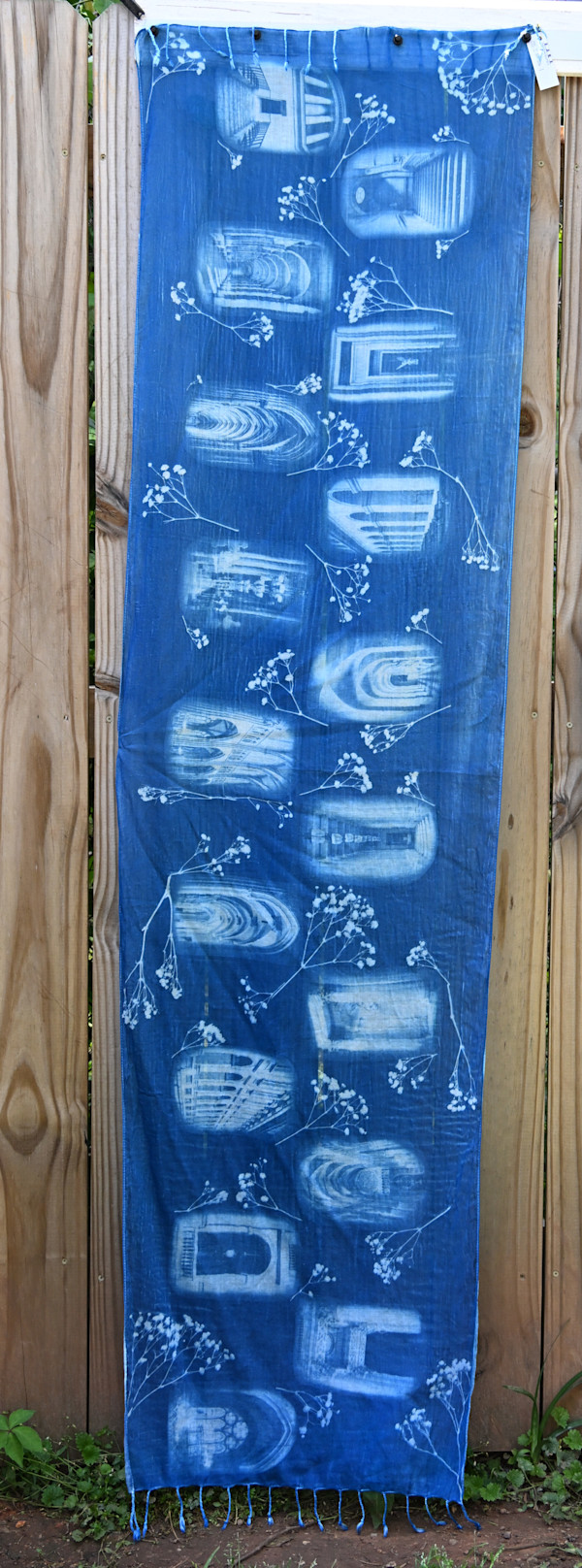 French Architecture Cotton Scarf by Emily Ruffner Hillhouse, Image 1.
