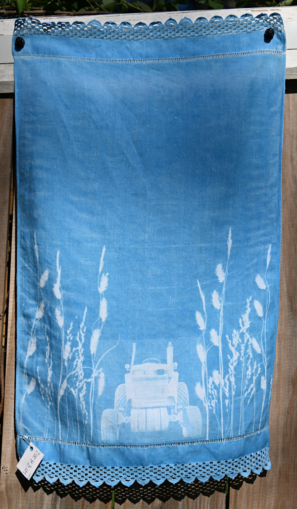 Ford Tractor Hand Towel by Emily Hillhouse