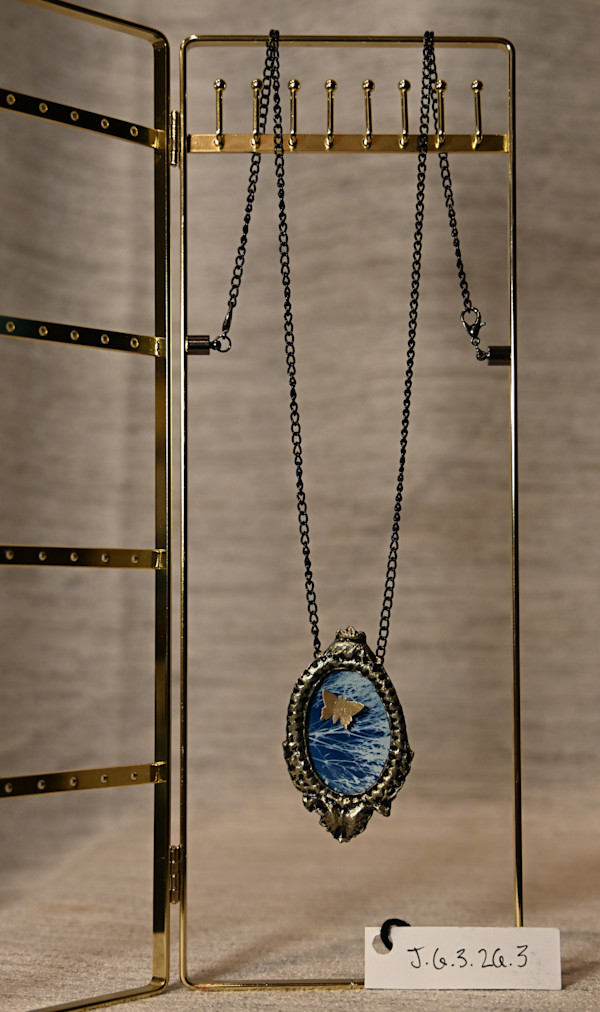 Black Chain Frame Necklace by Emily Ruffner Hillhouse, Image 3.