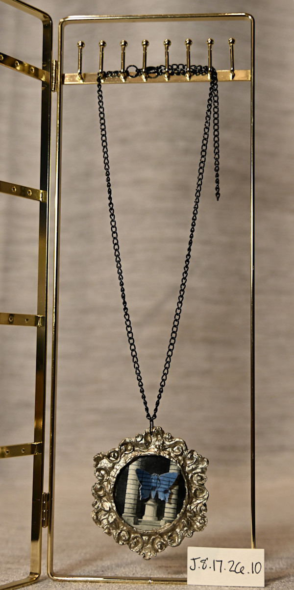 Black Chain Gold Frame Necklace by Emily Ruffner Hillhouse, Image 14.