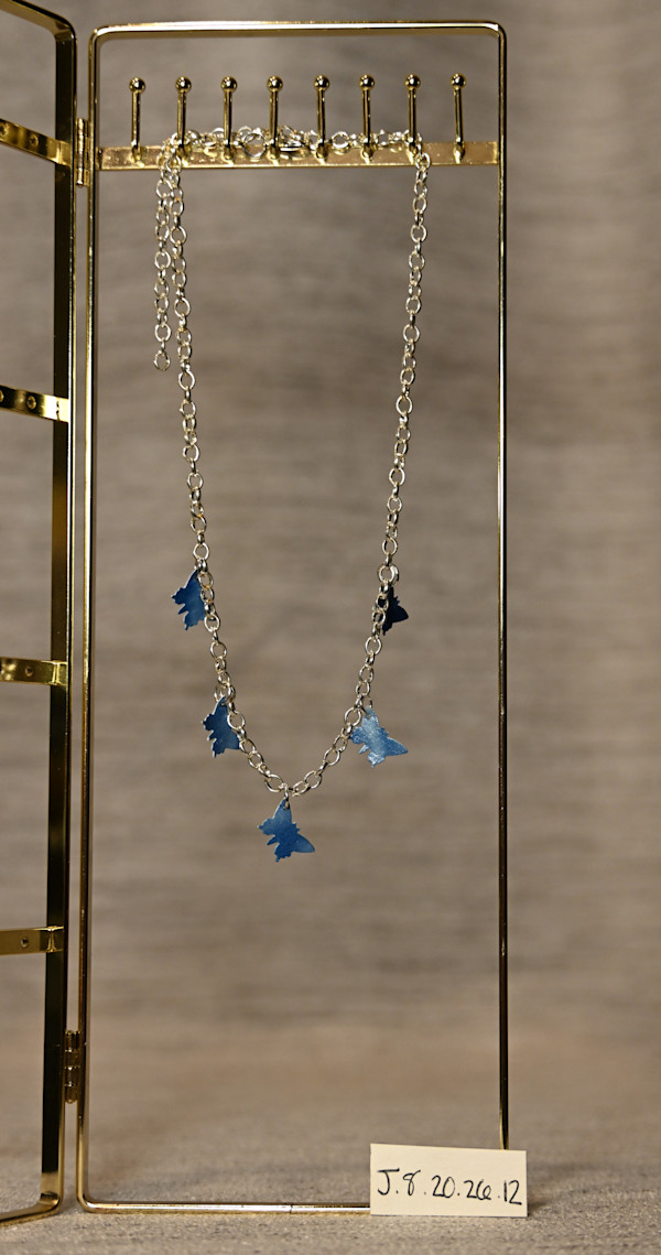 Silver Chain Butterfly Necklace by Emily Ruffner Hillhouse, Image 6.