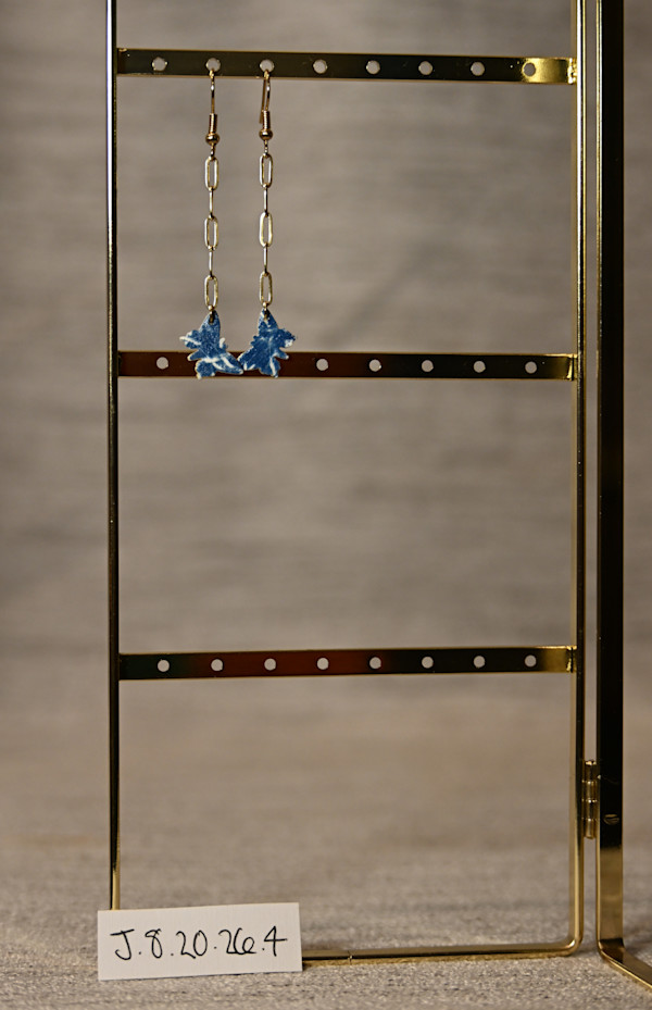 Single Gold Chain Butterfly Earrings by Emily Ruffner Hillhouse, Image 18.