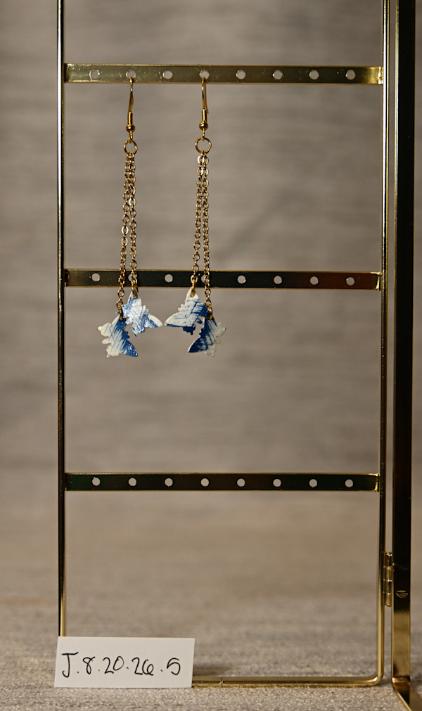 Double Gold Chain Butterfly Earrings by Emily Ruffner Hillhouse, Image 19.
