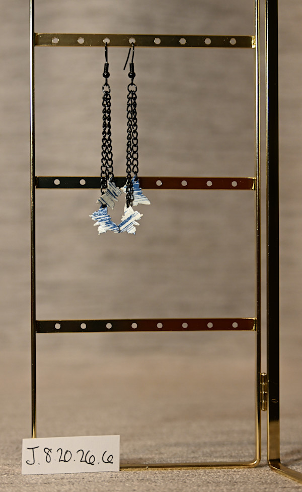 Double Black Chain Butterfly Earrings by Emily Ruffner Hillhouse, Image 20.