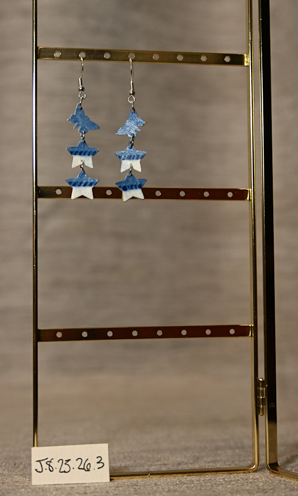 Silver Butterfly & Stars Earrings by Emily Ruffner Hillhouse, Image 14.