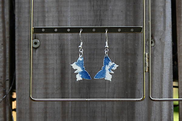 Silver Single Butterfly Earrings by Emily Ruffner Hillhouse, Image 7.