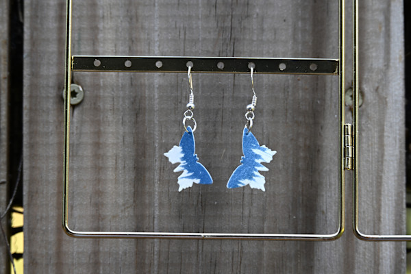 Silver Single Butterfly Earrings by Emily Ruffner Hillhouse, Image 8.