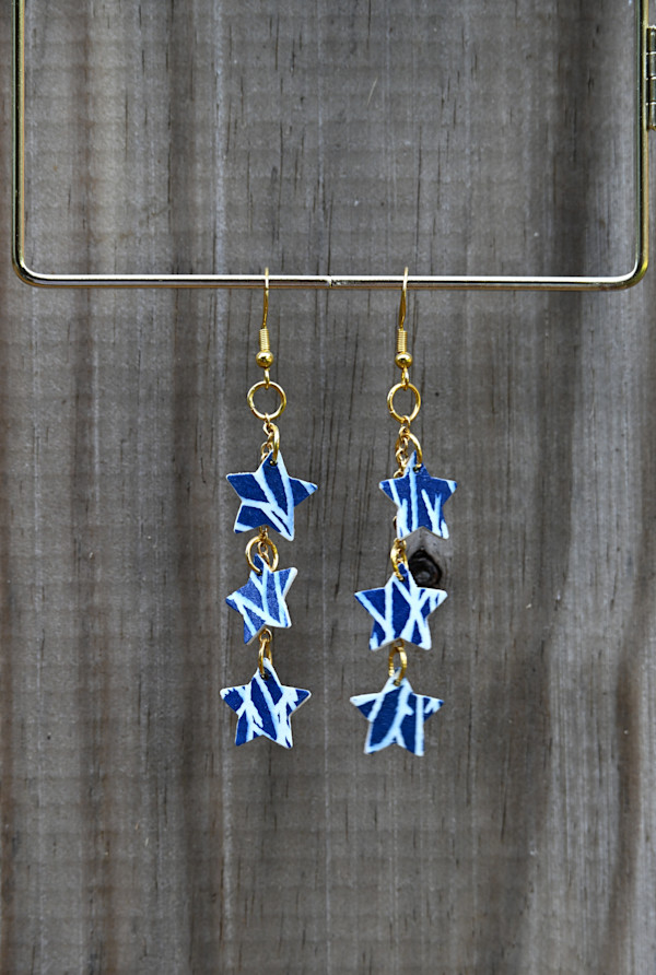 Gold Stacked Star Earrings by Emily Ruffner Hillhouse, Image 3.