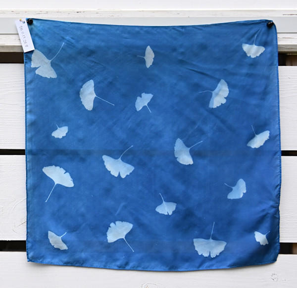 Ginkgo Leaf Silk Scarf by Emily Hillhouse