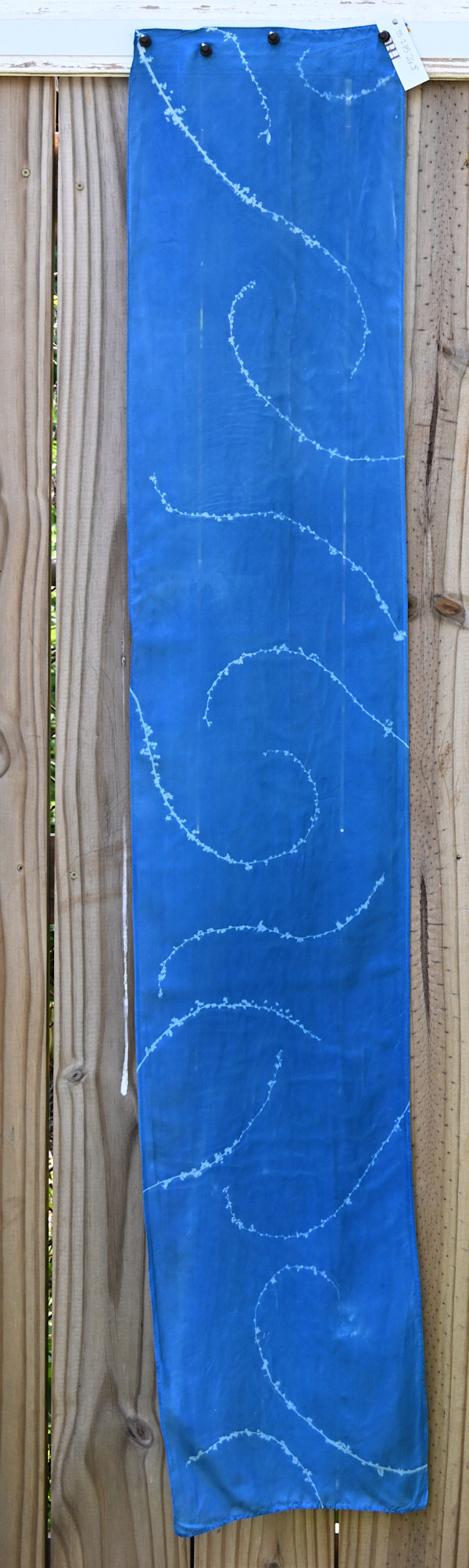 Swirling Botanical Silk Scarf by Emily Ruffner Hillhouse, Image 1.