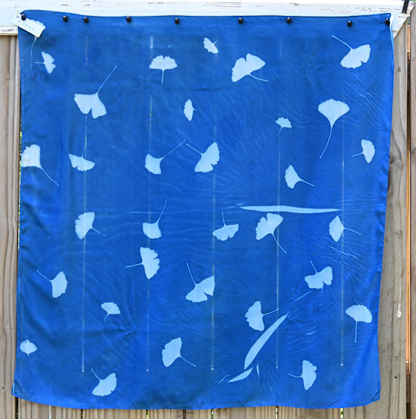 Ginkgo Leaf Silk Scarf by Emily Ruffner Hillhouse