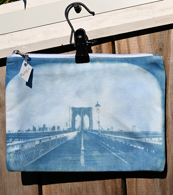 Brooklyn Bridge Zipper Pouch by Emily Hillhouse