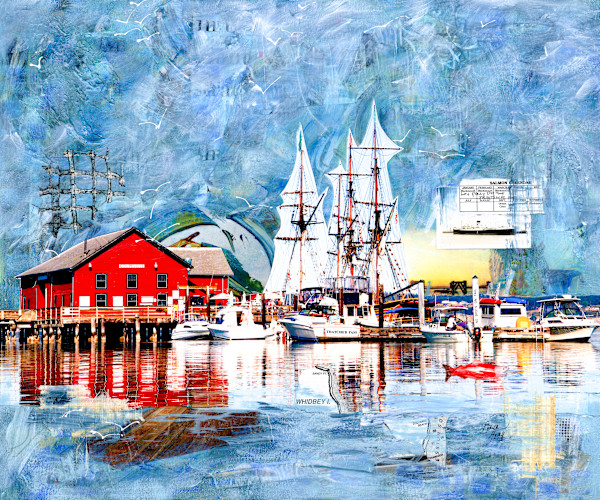 Coupeville Wharf II by Lisa Graff