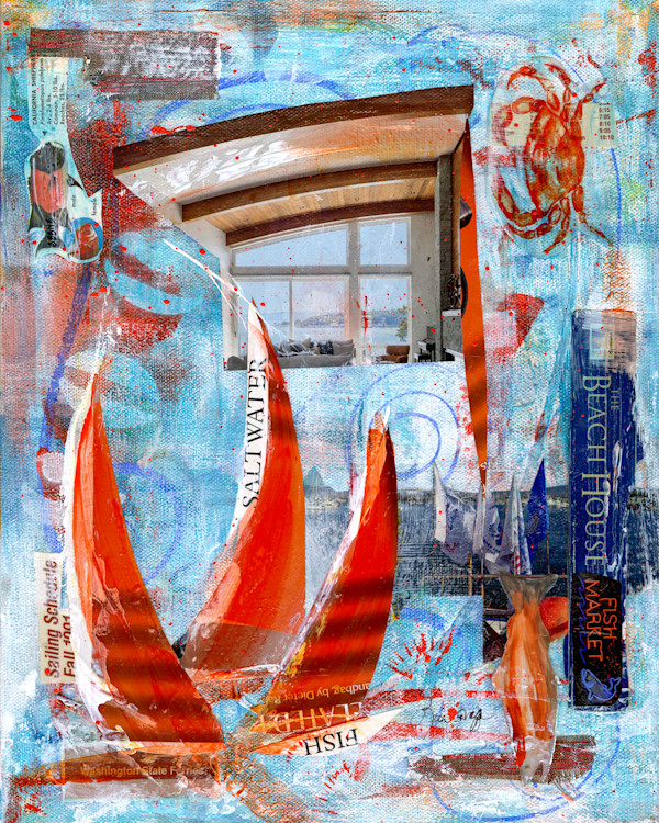 Window Orange Sailboats by Lisa Graff