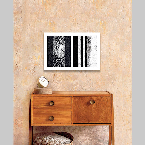 Street Lines #12: Erosion in White Proof 1 by Susan Bowen