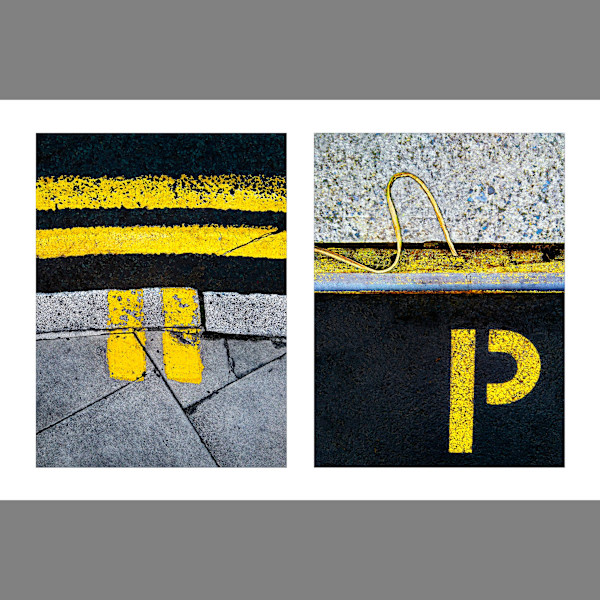 Street Lines #01: Yellow Markings and 'P' by Susan Bowen, Image 1.