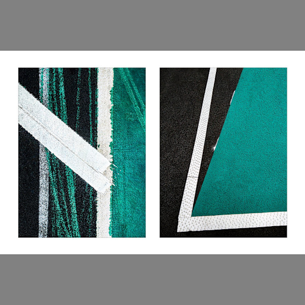 Street Lines #03: Green and White Angles by Susan Bowen, Image 1.