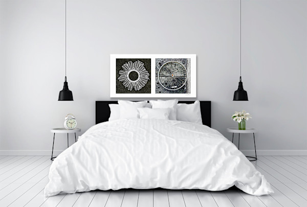 Round Pair #04: Starburst and Bicycle Wheel 1/15 by Susan Bowen