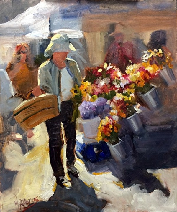 Farmers Market Flowers by Heather Arenas