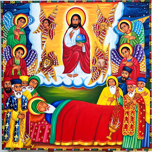 The Departure of Abune Tekle Haymanot by K. Haile Maskel, Image 1.