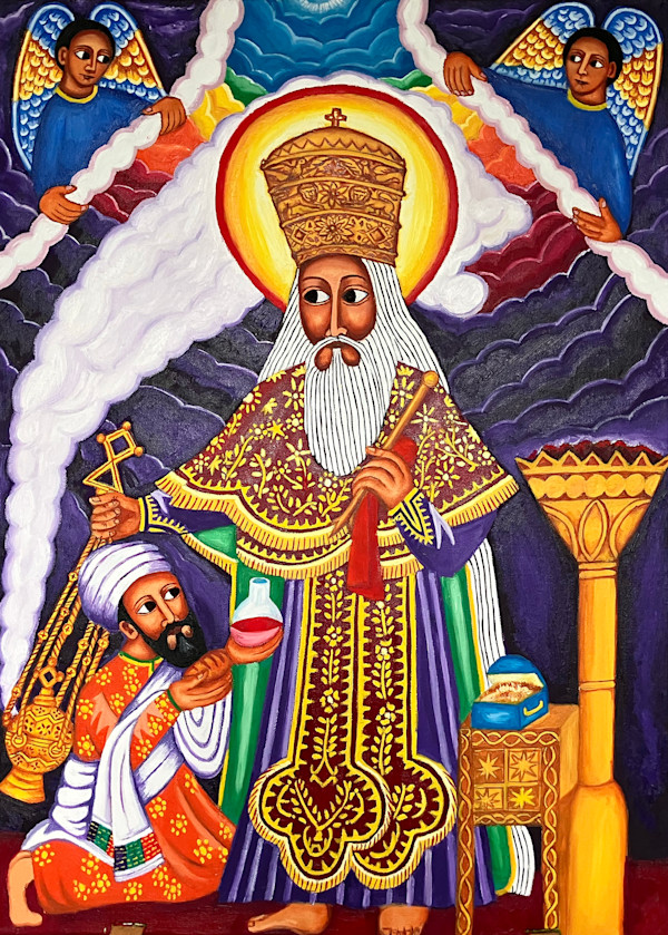 Melchizedek Blesses Abraham by K. Haile Maskel