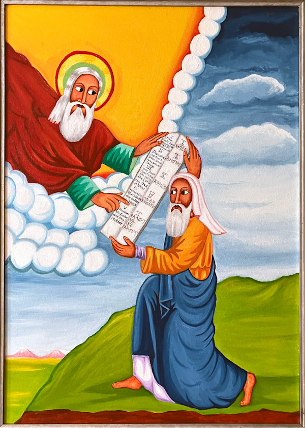 The Finger of God – Moses Receiving the Ten Commandments by K. Haile Maskel