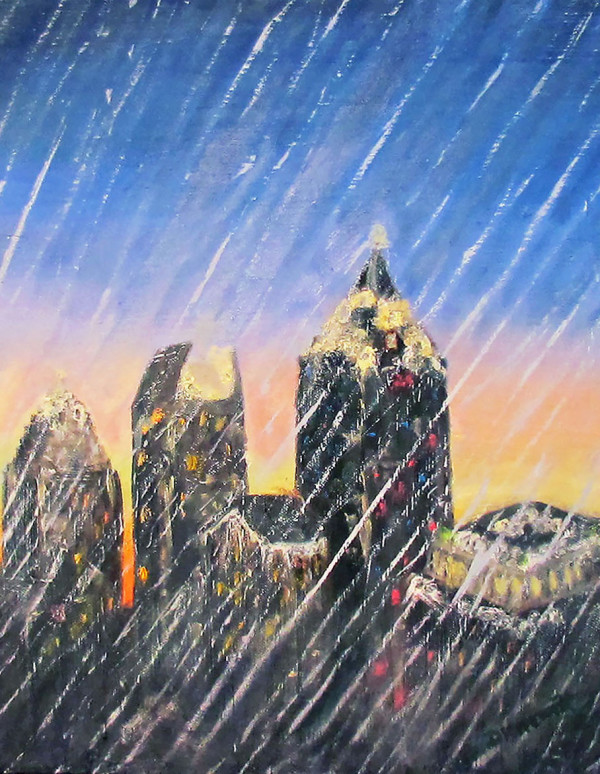 Evening Rain In Midtown by Diane K. Hewitt