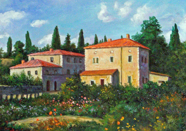 Tuscan Homes I by Diane K. Hewitt