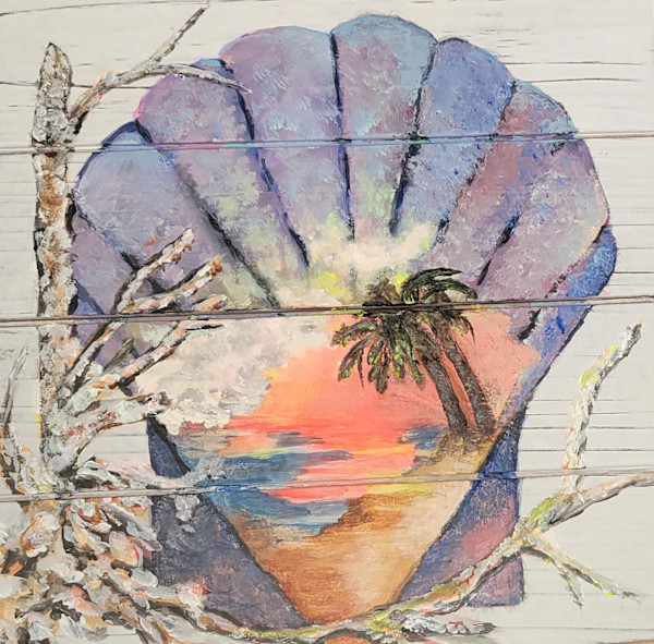 Purple Days on the Beach by Lora Wood