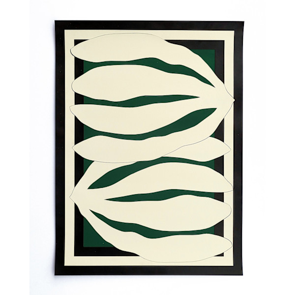 Lotus Banded Border (Ivory) by Elspeth Schulze