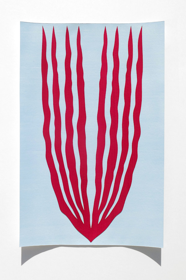 Palmetto Facing Up (Magenta) by Elspeth Schulze