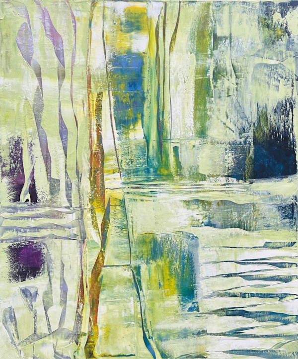 Elements of nature 10  acrylic and oil on canvas, 120 cm x 100 cm x 3,8 cm by Elvira Heimann