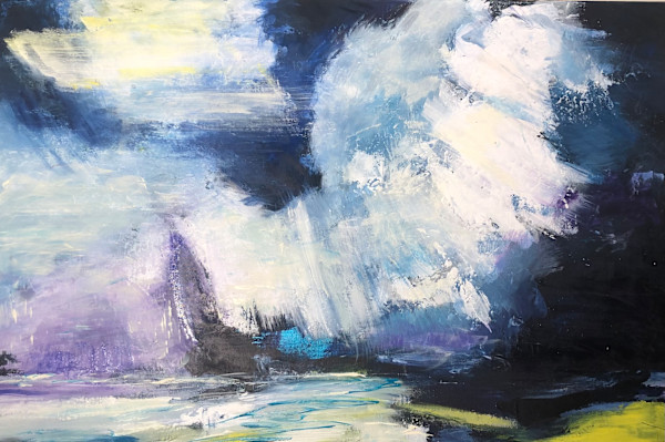 Elements of nature 5  acrylic on canvas, 80 cm x 120 cm by Elvira Heimann