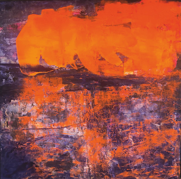 Elements of nature 6  acrylic on canvas, 100 cm x 100 cm x 3,5 cm by Elvira Heimann