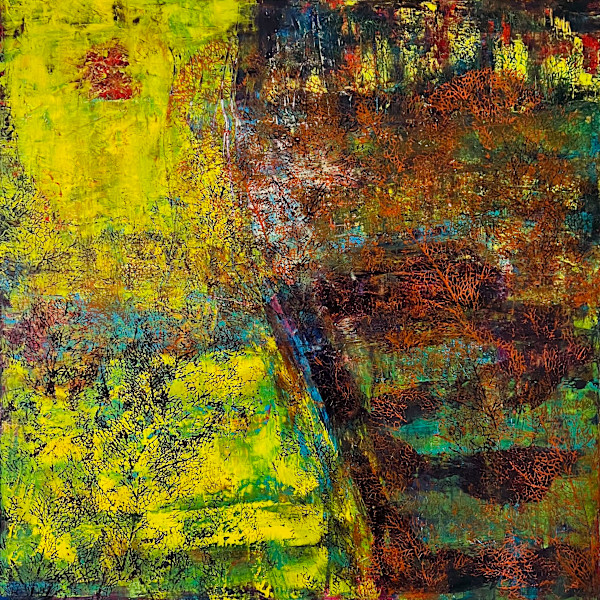 Evolution of the senses 3  Oil on canvas, 120 cm x 120 cm by Elvira Heimann