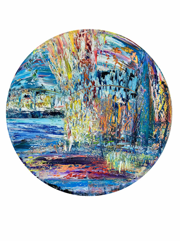 Round 15  Oil on canvas, 90 cm, 2024 by Elvira Heimann