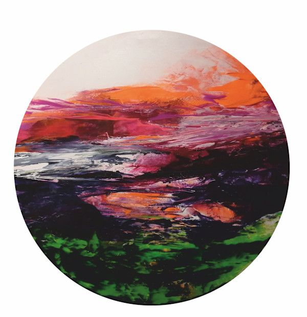 Round 2  acrylic on canvas, 60 cm by Elvira Heimann