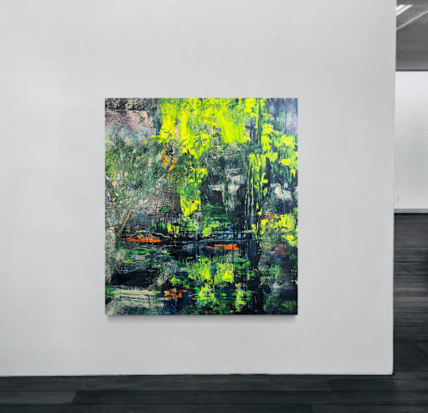 Unfolding Energy 6  110x100cm, acrylic on alu-sandwich, 2023 by Elvira Heimann